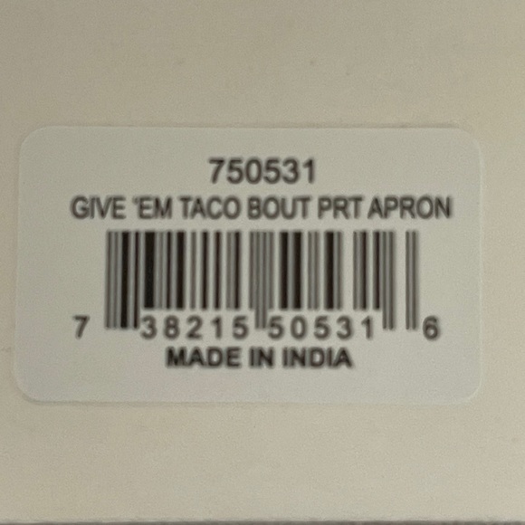 DII "Give 'Em Something to Taco Bout"  Printed Apron - Picture 3 of 4